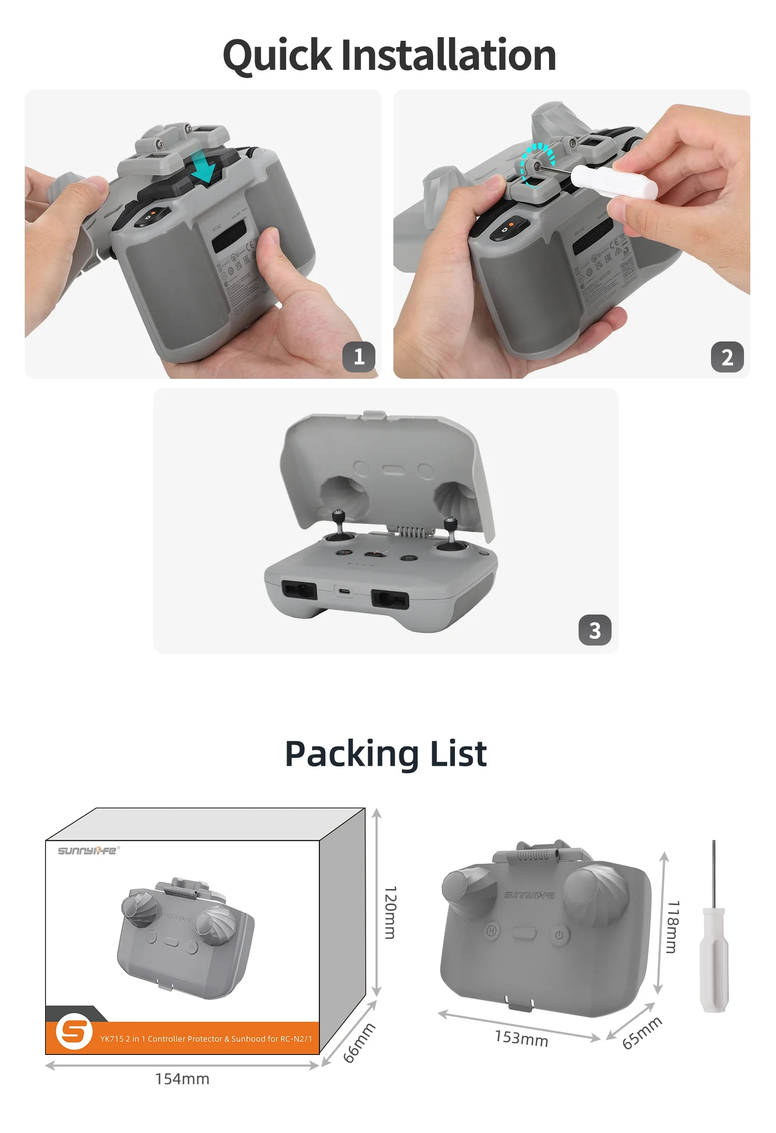 2 in 1 Controller Protector Su - огляд і ціна Drone Dji Rc N3
