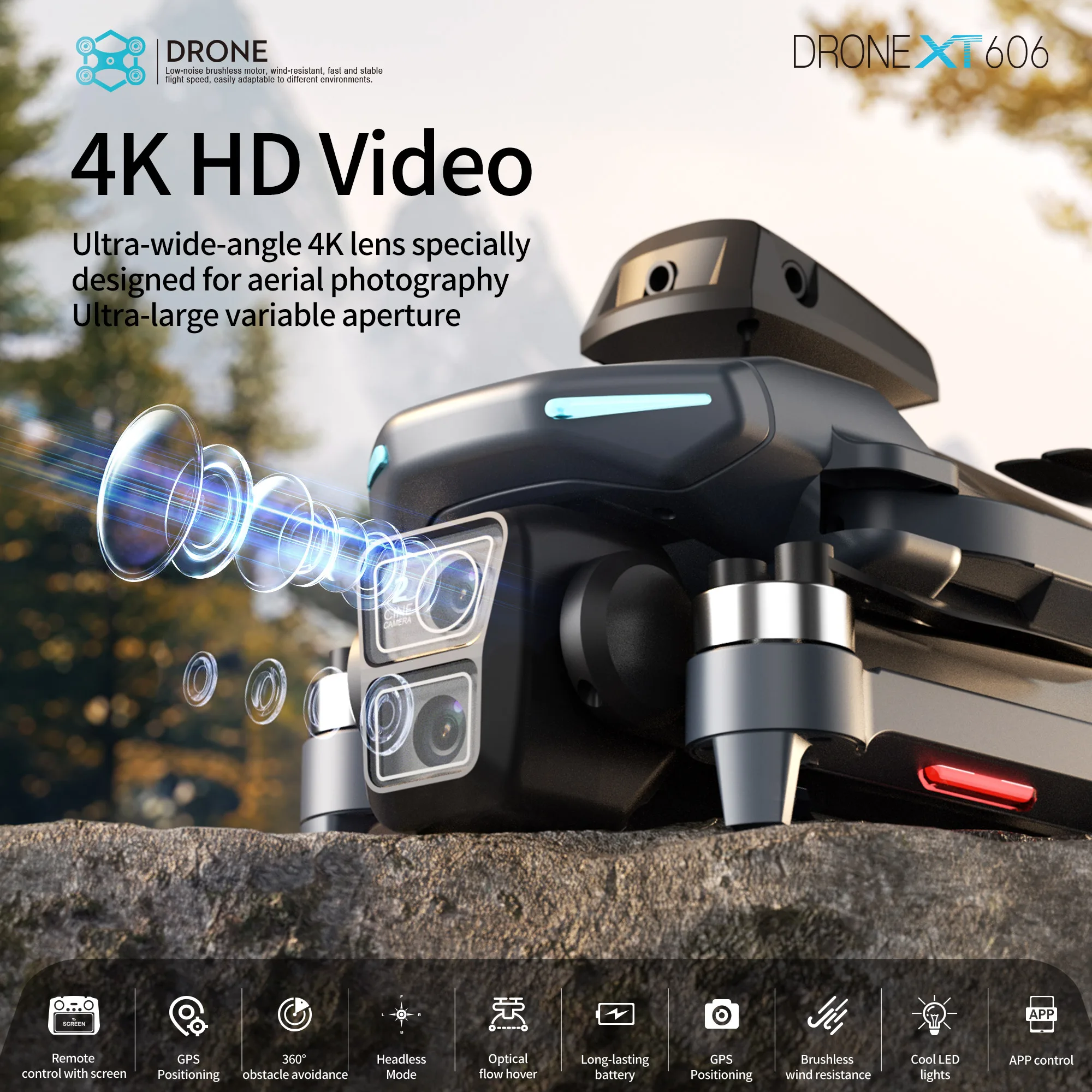 Original XT606 Drone Professio - огляд і ціна Drone Gps Rc Tt36
