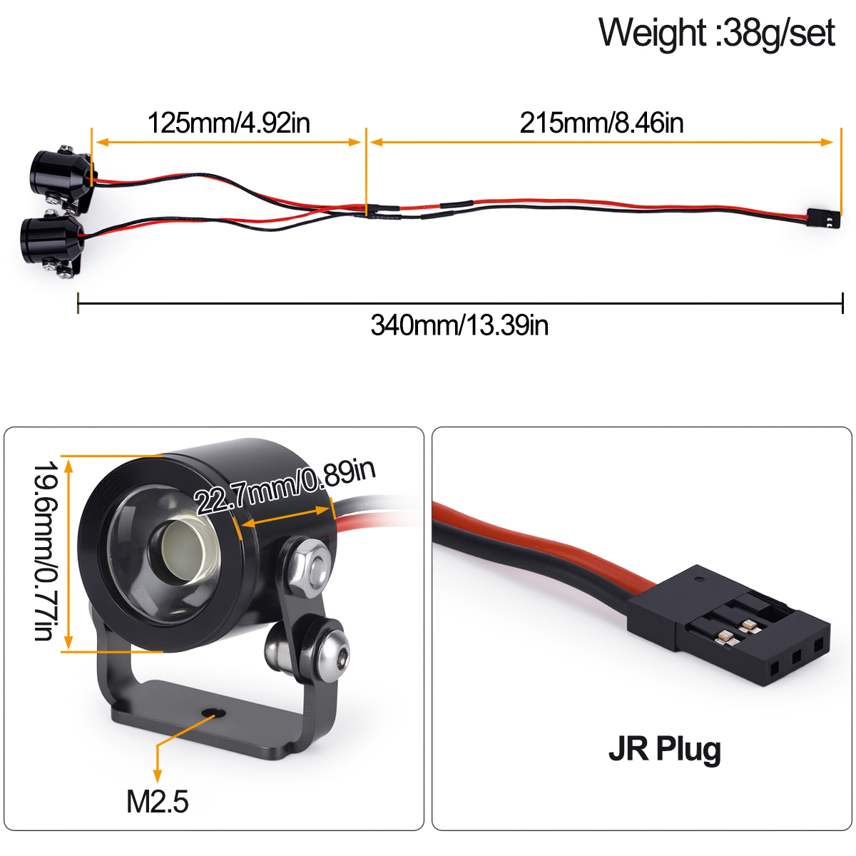 RC Car LED Light Headlight Spo - огляд і ціна Drone Lidi Rc