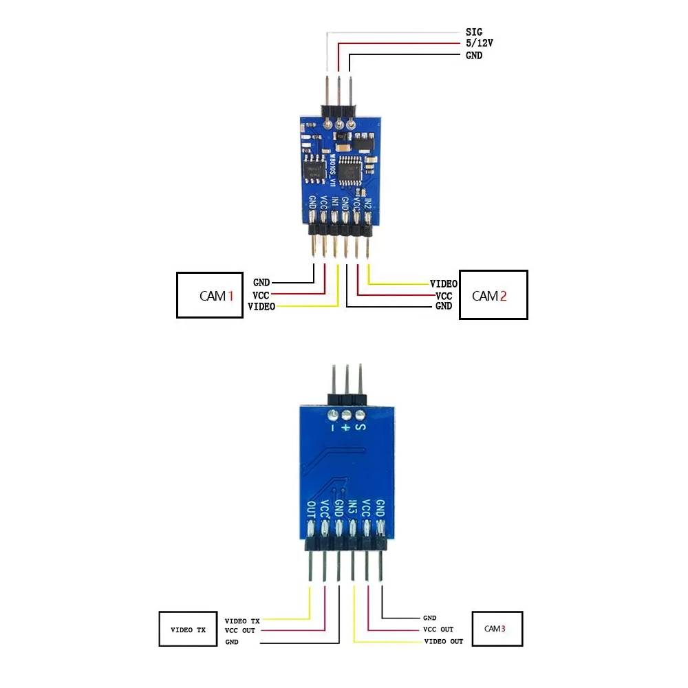 5.8G 3 Channel Video Switcher  - огляд і ціна Drone Rc Fpv