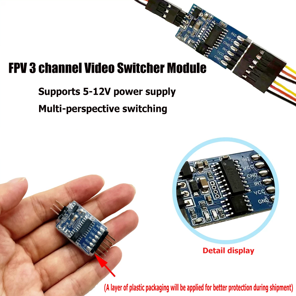 5.8G 3 Channel Video Switcher  - огляд і ціна Drone Rc Fpv
