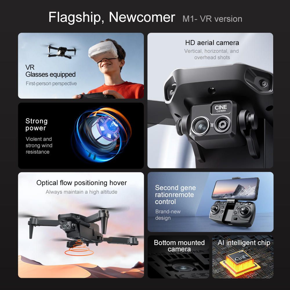 Original M1/M1VR Foldable GPS  - огляд і ціна Drone Gps Rc Tt36