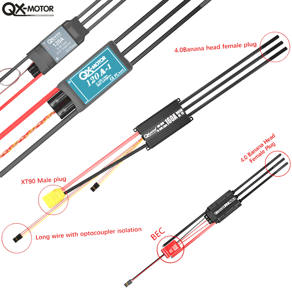 QX-MOTOR Brushless ESC series  - огляд і ціна Rc Boat Brushless Motor