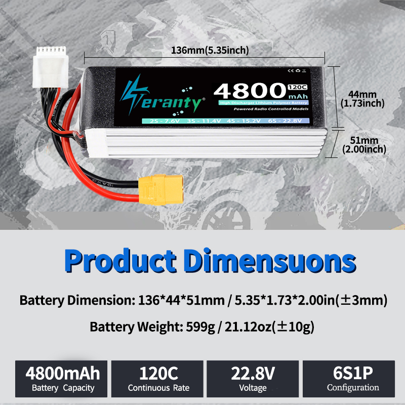 TERANTY 6S 4800mAh Lipo Batter - огляд і ціна Drone Rc Board
