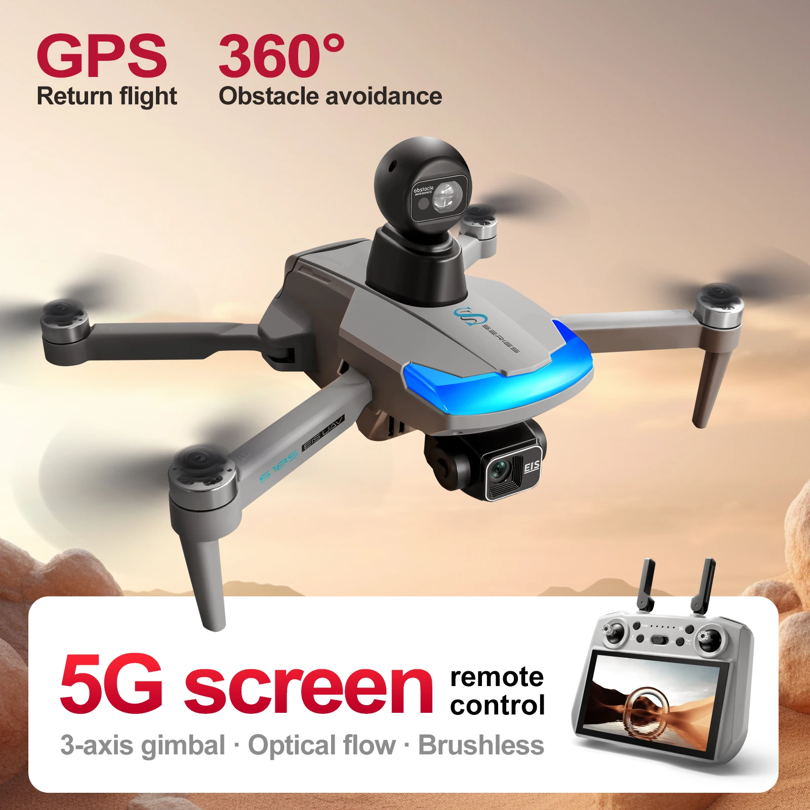 S185 Professional Drone 2.7K H - огляд і ціна Drone Gps Rc Tt36