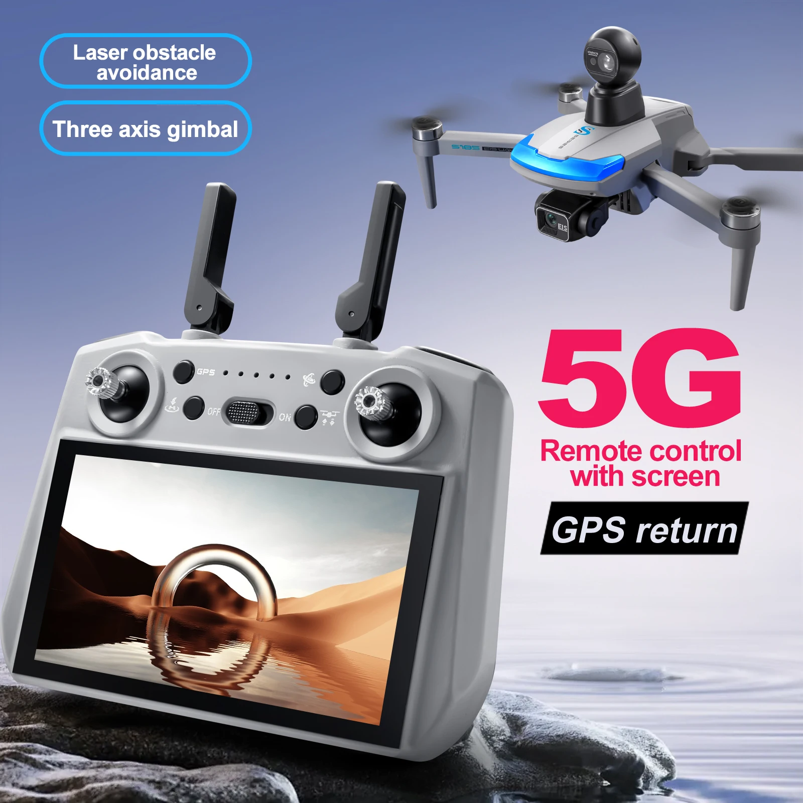 S185 Professional Drone 2.7K H - огляд і ціна Drone Gps Rc Tt36