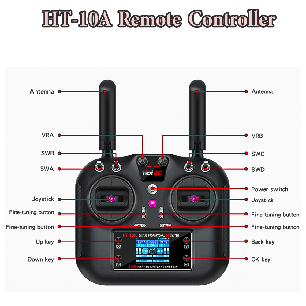 Hotrc Hot RC HT-10A HT10A 2.4G - огляд і ціна Drone Rc Aircraft