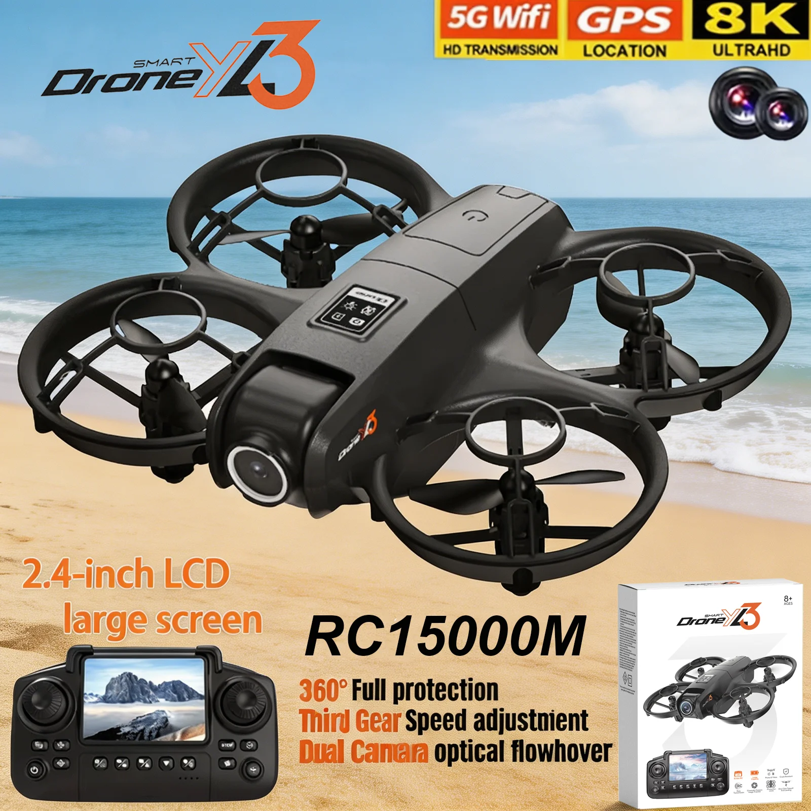 New YL3 RC Drone 8K 1080P Wide - огляд і ціна Drone Gps Rc Tt36