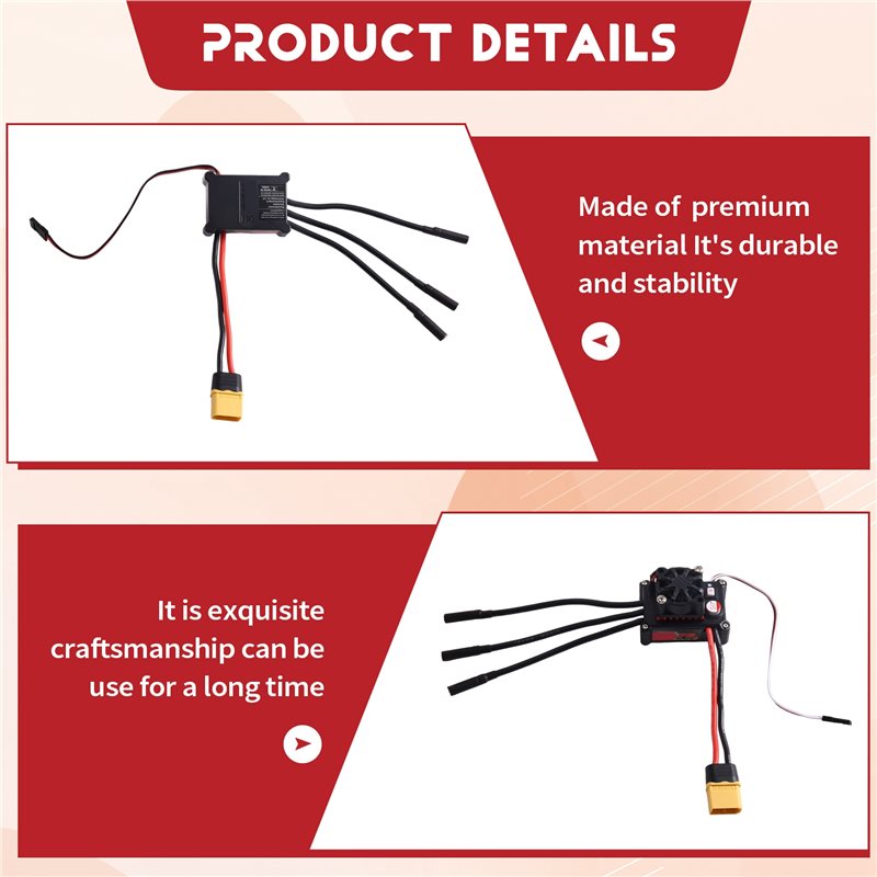MACH-RC 75A Brushless ESC Elec - огляд і ціна Rc Boat Brushless Motor